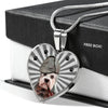 Dandie Dinmont Terrier Print Heart Pendant Luxury Necklace-Free Shipping - Deruj.com