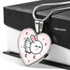 Flying Cat Print Heart Pendant Luxury Necklace-Free Shipping - Deruj.com