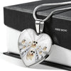 Amazing Old English Sheepdog Print Heart Pendant Luxury Necklace-Free Shipping - Deruj.com