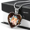Syrian Hamster Print Heart Charm Necklaces-Free Shipping - Deruj.com