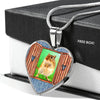 Golden Hamster Art Print Heart Charm Necklaces-Free Shipping - Deruj.com