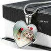 Scottish Fold Print Heart Pendant Luxury Necklace-Free Shipping - Deruj.com