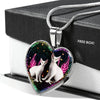 Devon Rex Cat Print Heart Charm Necklaces-Free Shipping - Deruj.com