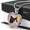 Lovely Snowshoe Cat Print Heart Pendant Luxury Necklace-Free Shipping - Deruj.com