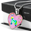 Bedlington Terrier Dog Art Print Heart Charm Necklaces-Free Shipping - Deruj.com