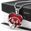 Chihuahua Print Heart Charm Luxury Necklace-Free Shipping - Deruj.com