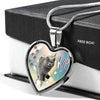 Lovely Korat Cat Print Heart Charm Necklaces-Free Shipping - Deruj.com