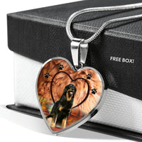 Hovawart Print Heart Pendant Luxury Necklace-Free Shipping - Deruj.com