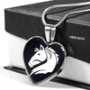 Friesian Horse Vector Art Print Heart Charm Necklaces-Free Shipping - Deruj.com