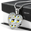 American Goldfinch Bird Print Heart Charm Necklaces-Free Shipping - Deruj.com