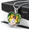 Cute Lagotto Romagnolo Dog Print Heart Pendant Luxury Necklace-Free Shipping - Deruj.com