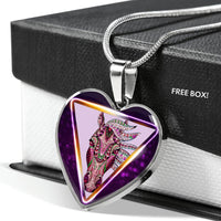 Horse Designer Art Print Heart Charm Necklaces-Free Shipping - Deruj.com