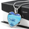 Fish Print Heart Pendant Luxury Necklace-Free Shipping - Deruj.com