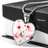 West Highland White Terrier Print Heart Pendant Luxury Necklace-Free Shipping - Deruj.com