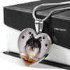 Finnish Lapphund Print Heart Pendant Luxury Necklace-Free Shipping - Deruj.com