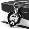 Amazing Siberian Husky Print Heart Pendant Luxury Necklace-Free Shipping - Deruj.com