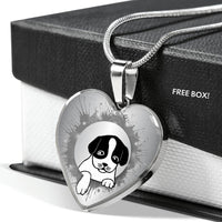 Cute Pet Art Print Heart Pendant Luxury Necklace-Free Shipping - Deruj.com