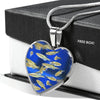 Zebrafish Fish Print Heart Pendant Luxury Necklace-Free Shipping - Deruj.com