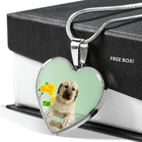 Anatolian Shepherd Dog Print Heart Pendant Luxury Necklace-Free Shipping - Deruj.com