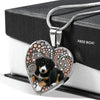 Entlebucher Mountain Dog Print Heart Pendant Luxury Necklace-Free Shipping - Deruj.com