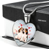 Cute Beagle Print Heart Charm Necklace-Free Shipping - Deruj.com