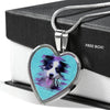 Border Collie Dog Art Print Heart Charm Necklaces-Free Shipping - Deruj.com