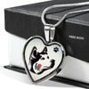 Siberian Husky Dog Art Print Heart Charm Necklaces-Free Shipping - Deruj.com