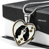 Cavalier King Charles Spaniel Dog Print Heart Charm Necklaces-Free Shipping - Deruj.com