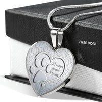 Paws Art Print Heart Pendant Luxury Necklace-Free Shipping - Deruj.com