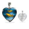 Butterfly Koi Fish Print Heart Charm Steel Bracelet-Free Shipping - Deruj.com
