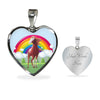 American Paint Horse Print Heart Pendant Luxury Necklace-Free Shipping - Deruj.com