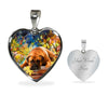 Bullmastiff Print Heart Pendant Luxury Necklace-Free Shipping - Deruj.com