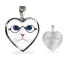 Cute Cat With Glasses Heart Pendant Luxury Necklace-Free Shipping - Deruj.com