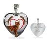 Bengal Cat Print Heart Pendant Luxury Necklace-Free Shipping - Deruj.com