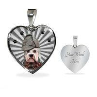 Dandie Dinmont Terrier Print Heart Pendant Luxury Necklace-Free Shipping - Deruj.com