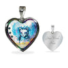 Cat Watercolor Art Print Heart Charm Necklaces-Free Shipping - Deruj.com