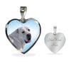 Central Asian Shepherd Dog Print Heart Pendant Luxury Necklace-Free Shipping - Deruj.com