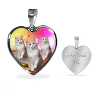 Ragamuffin Cat Print Heart Pendant Luxury Necklace-Free Shipping - Deruj.com