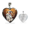 Dalmatian Dog Print Heart Pendant Luxury Necklace-Free Shipping - Deruj.com