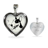 Bull Terrier Dog Art Print Heart Charm Necklaces-Free Shipping - Deruj.com