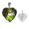 Birman Cat Print Heart Charm Necklaces-Free Shipping - Deruj.com