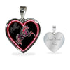 Horse Pink Art Print Heart Charm Necklaces-Free Shipping - Deruj.com