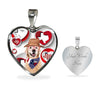 Golden Retriever Print Texas Heart Pendant Luxury Necklace-Free Shipping - Deruj.com