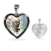 Lovely Korat Cat Print Heart Charm Necklaces-Free Shipping - Deruj.com