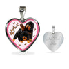 Tibetan Mastiff Dog Print Heart Pendant Luxury Necklace-Free Shipping - Deruj.com