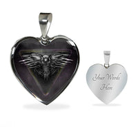 Amazing Eagle Print Heart Charm Necklaces-Free Shipping - Deruj.com