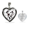 Lovely Dalmatian Dog Print Heart Charm Necklaces-Free Shipping - Deruj.com