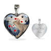 Cute Ocicat Print Heart Pendant Luxury Necklace-Free Shipping - Deruj.com