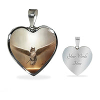 Norwegian Forest Cat Print Heart Pendant Luxury Necklace-Free Shipping - Deruj.com