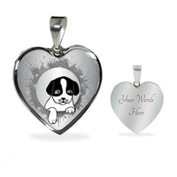 Cute Pet Art Print Heart Pendant Luxury Necklace-Free Shipping - Deruj.com